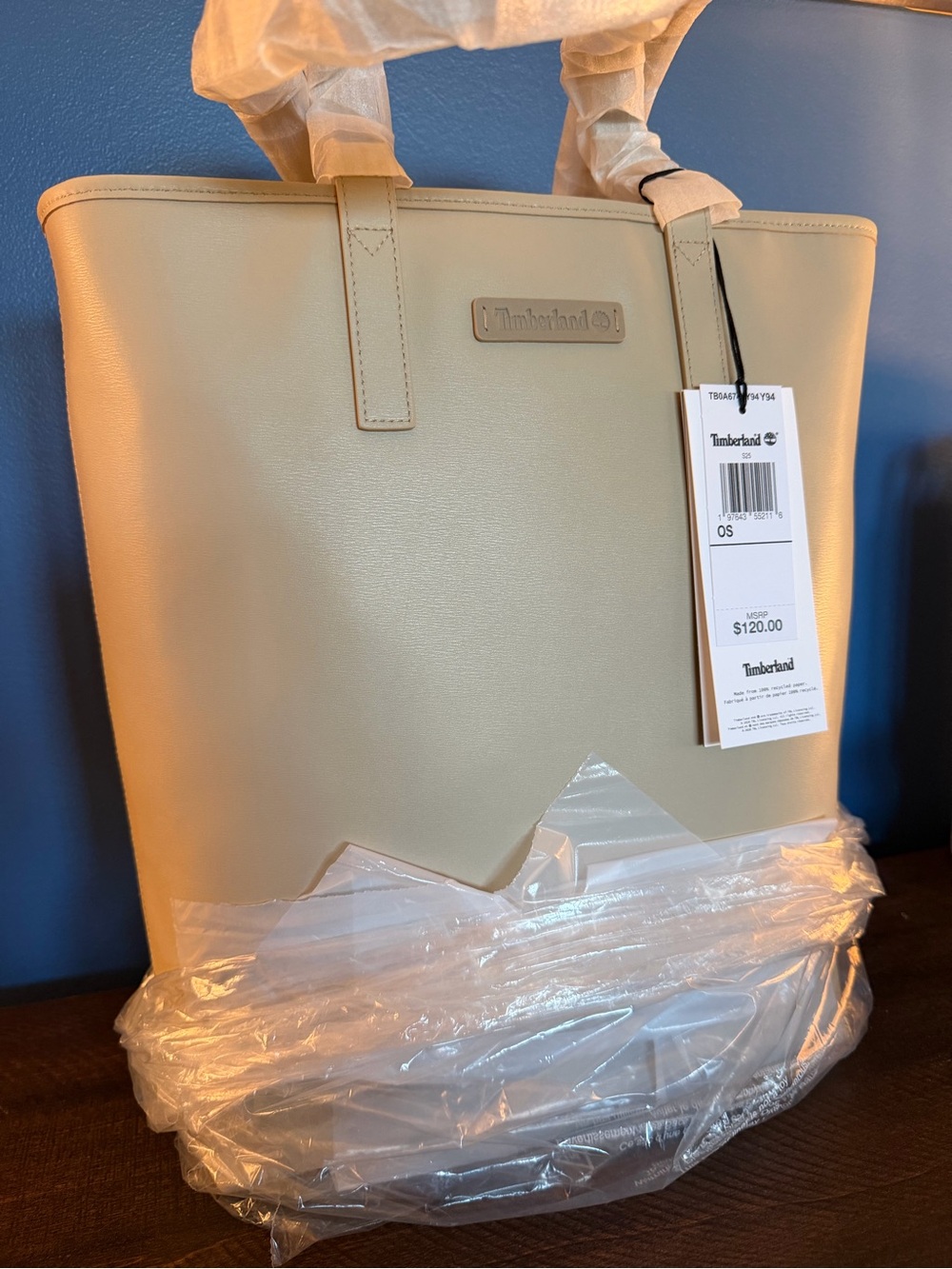 Light Beige Tote with Top Handles NWT Timberland